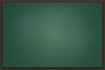school blackboard in green color, empty board, chalk texture, university, college, back to school, learning, vector illustration