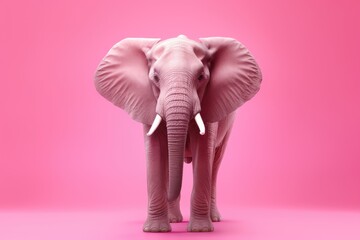 Pink Elephant on Pink Background | Pink coloured abstract elephant on pink wallpaper