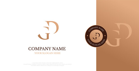 Initial GD Logo Design Vector 