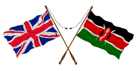 National flag  of Kenya. Background  with flag  of Kenya