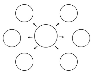infographic circle vector circular arrow operation plan, presentation Business concept with options, steps or processes. Isolated white background, vector