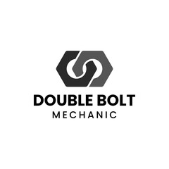 Connected bolt combination strong logo. It is suitable for use for mechanical logos.