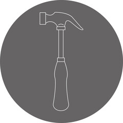 グレーバックのイラスト_ネイルハンマー