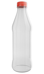 3d render of empty plastic bottle isolated.