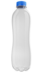 3d render of empty plastic bottle isolated.