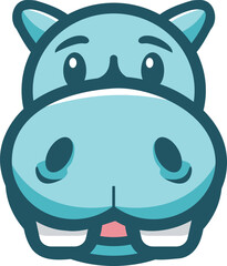 cartoon hippopotamus