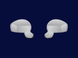 Set Of Car Mirrors Hi-Quality Premium Design. White Background. Looking Glass Illustration Clip Art For Car.