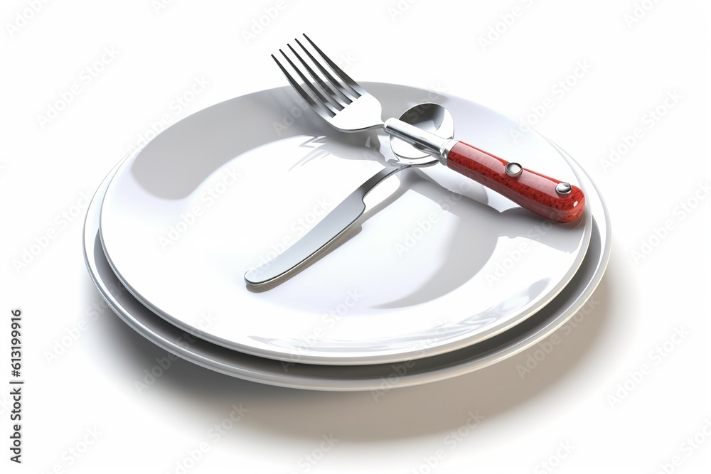 Aufkleber intermittent fasting concept isolated on white background. generated by ai.