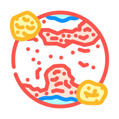 red planet mars planet color icon vector. red planet mars planet sign. isolated symbol illustration