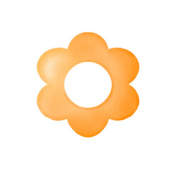 Cute daisy flower. Cute hand drawn floral icon