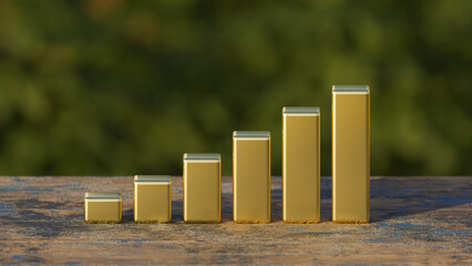 gold bar  growth ,success concept