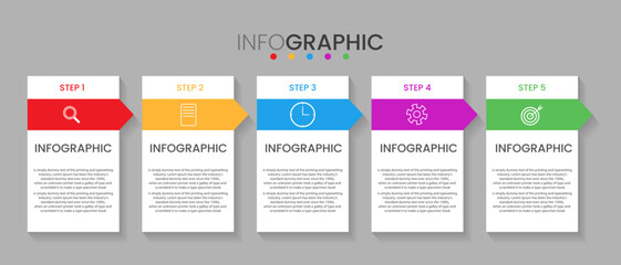 vector Business Infographic design template , Process timeline chart , number options