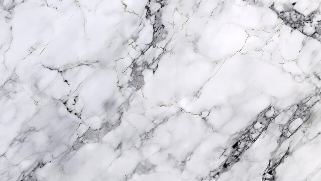 Luxury White Marble stone background texture. Slow panoramic camera motion, macro with deep focus (blur). High detailed 4K video.  Pattern texture surface panning background. 