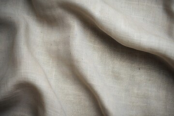 Fototapeta premium Linen fabric cloth closeup background Generative AI