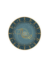 The illustration - zodiac sign in the black color.