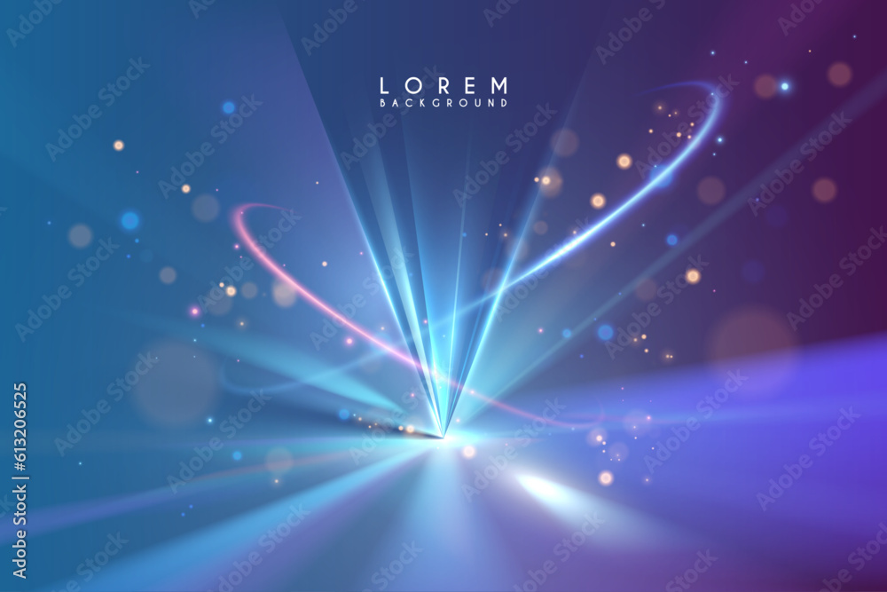 Wall mural abstract color light effect background with sparks