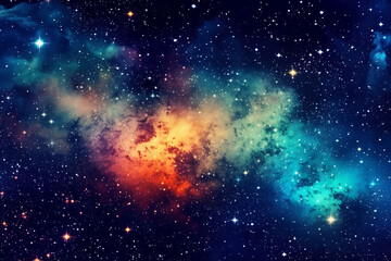 Fototapeta premium Abstract gradient art style, a contemplative starry night sky. AI generative