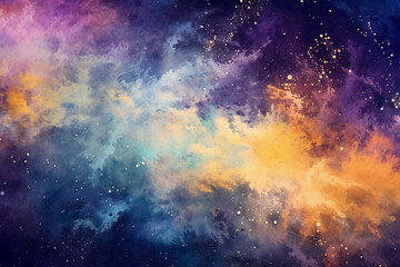 Fototapeta premium Abstract gradient art style, a contemplative starry night sky. AI generative