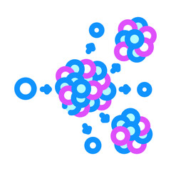 nuclear fission energy color icon vector. nuclear fission energy sign. isolated symbol illustration