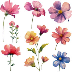 watercolor floral illustrations, botanical art, nature-inspired paintings vibrant floral art