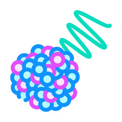 gamma rays nuclear energy color icon vector. gamma rays nuclear energy sign. isolated symbol illustration