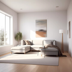 Harmonie und Balance: Bilder von Wohnzimmern mit ästhetischem Flair. - Generative AI, Generativ, KI
