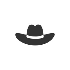 Cowboy Hat Logo Icon Flat style vector sign