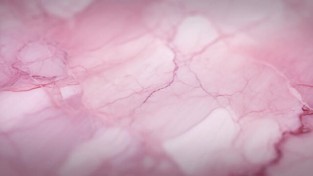Luxury Pink Marble stone background texture. Slow panoramic camera motion, macro with deep focus (blur). High detailed 4K video.  Pattern texture surface panning background. 