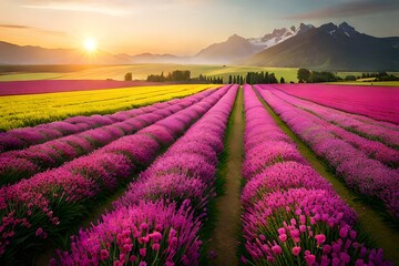 lavender field at sunrise