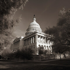 Fototapeta na wymiar U.S. Capitol Building, Washington, DC USA. Generative AI.