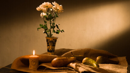 still life with candle