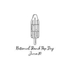 line art of national bomb pop day good for national bomb pop day celebrate. line art. illustration.