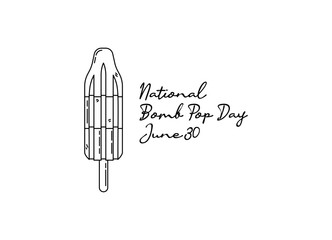 line art of national bomb pop day good for national bomb pop day celebrate. line art. illustration.