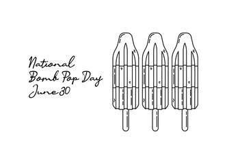 line art of national bomb pop day good for national bomb pop day celebrate. line art. illustration.