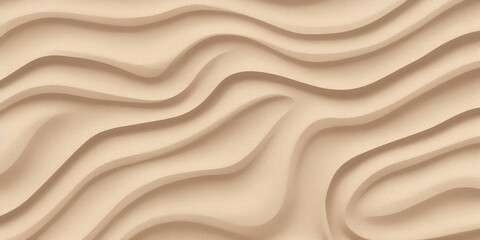 Tileable white sand beach or dunes in the desert texture. Background with a summer repeat pattern in a boho-chic light brown clay tone. Generative Ai.