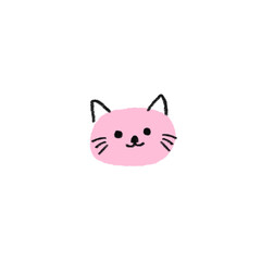 Cute cat face icon