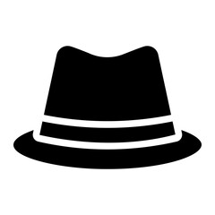 fedora hat glyph icon