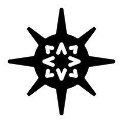 sea urchin glyph icon