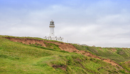 Fototapeta na wymiar The lighthouse at Flamborough.