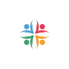 Community logo design vector with creative idea