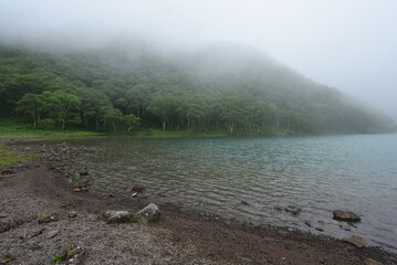 Mountain climbing in summer season