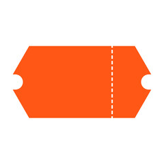 Coupon Ticket In Orange Color And Unique Rectangle Shape For Promotion
