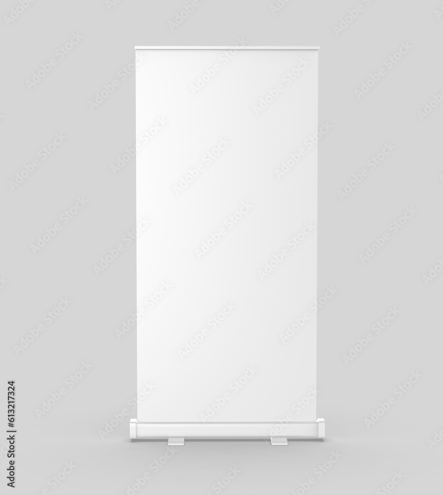 Wall mural white blank empty high resolution business roll up and standee banner display mock up template for y
