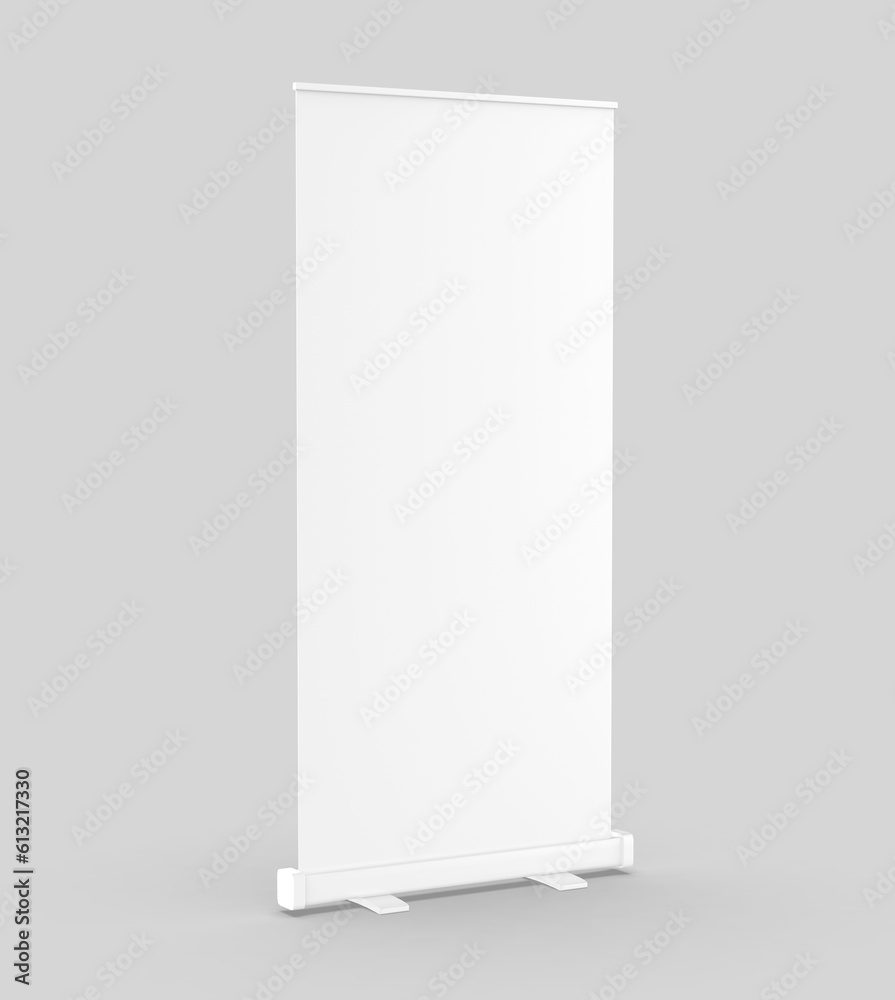 Wall mural white blank empty high resolution business roll up and standee banner display mock up template for y