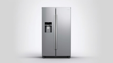 Refrigerator placed against a white backdrop. Generative AI