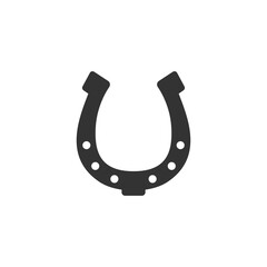 Horseshoe icon vector silhouette for logo or pictogram. Horseshoe - silhouette for corporate identity