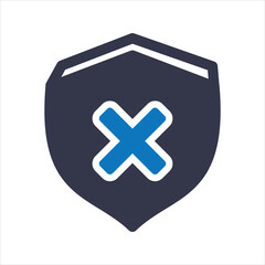 Obraz premium Shield icon. Security warning icon. Vector and glyph