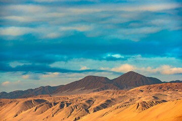 Fototapeta na wymiar View of the landscape surrounding the city of Antofagasta in northern Chile.