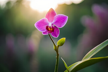 purple orchid flower, Beautiful garden plants