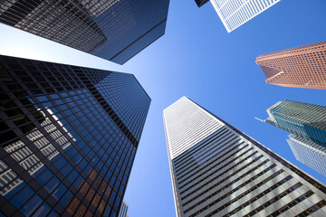 Obraz na płótnie Canvas Scenic Toronto financial district skyline and modern architecture skyline
